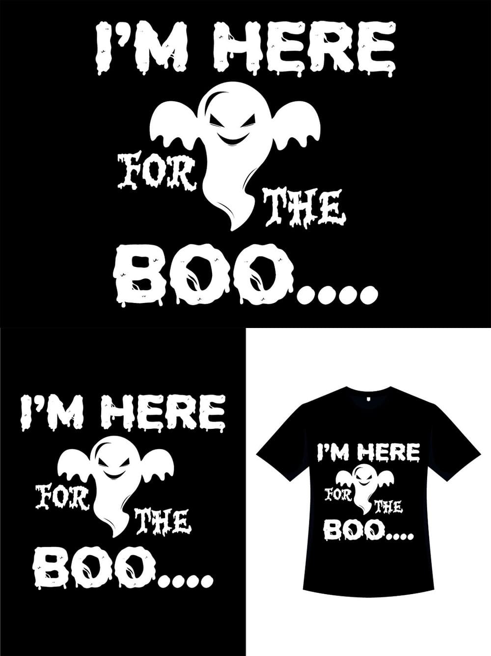Halloween black and white t-shirt, picture for pinterest.