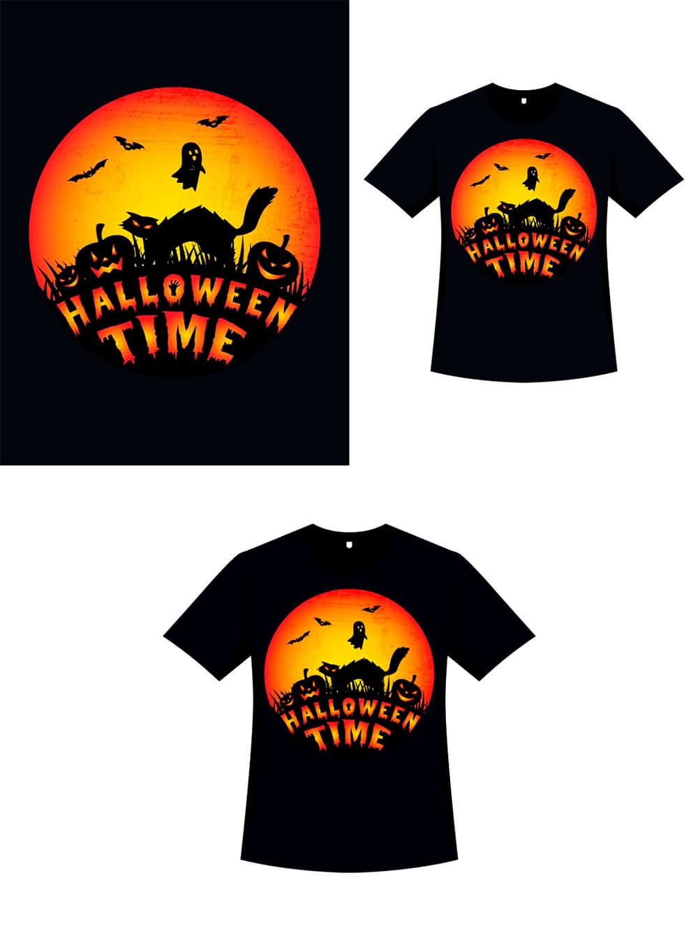 Halloween retro shirt spooky design, for pinterest.