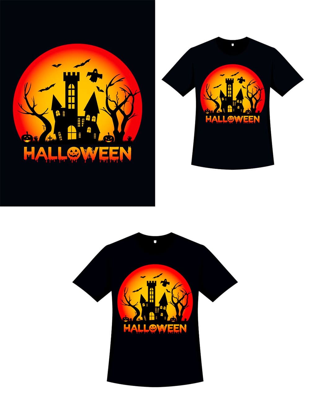 Halloween retro vintage t-shirt, picture for pinterest.