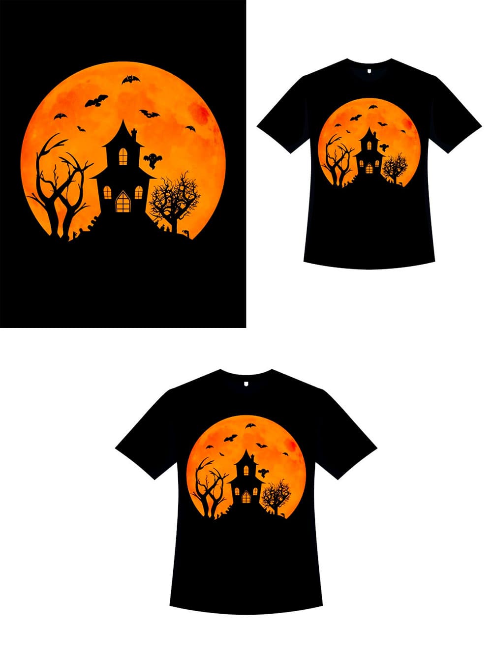 Halloween stylish retro t-shirt, for pinterest.