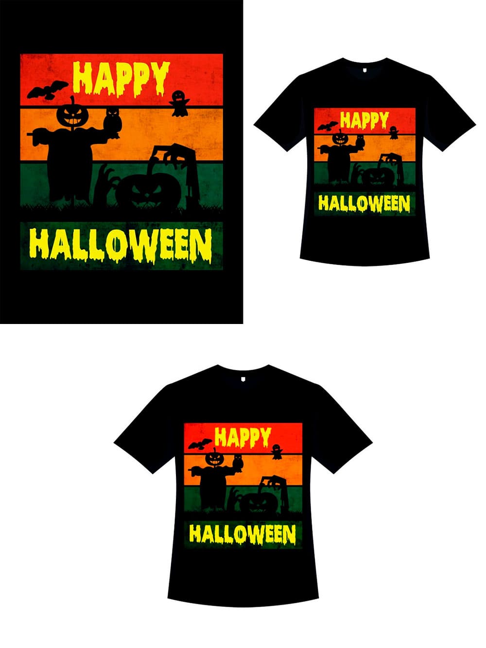 Happy halloween vintage t-shirt, for pinterest.