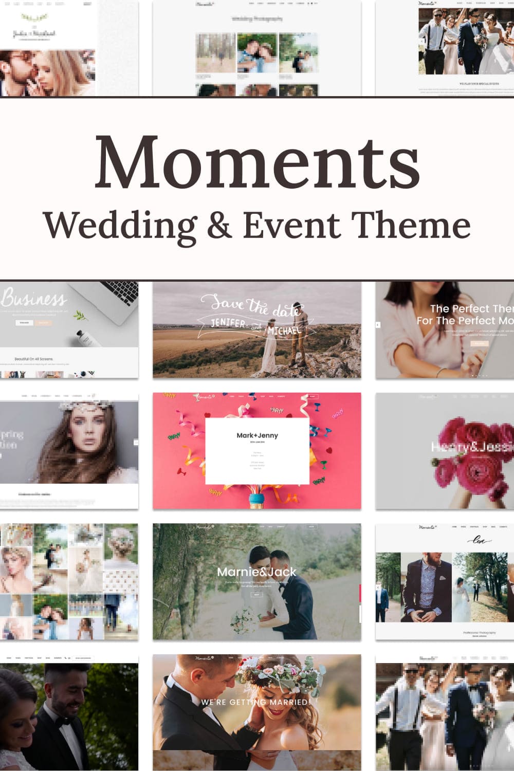 Moments wedding event theme, picture for pinterest 1000x1500.
