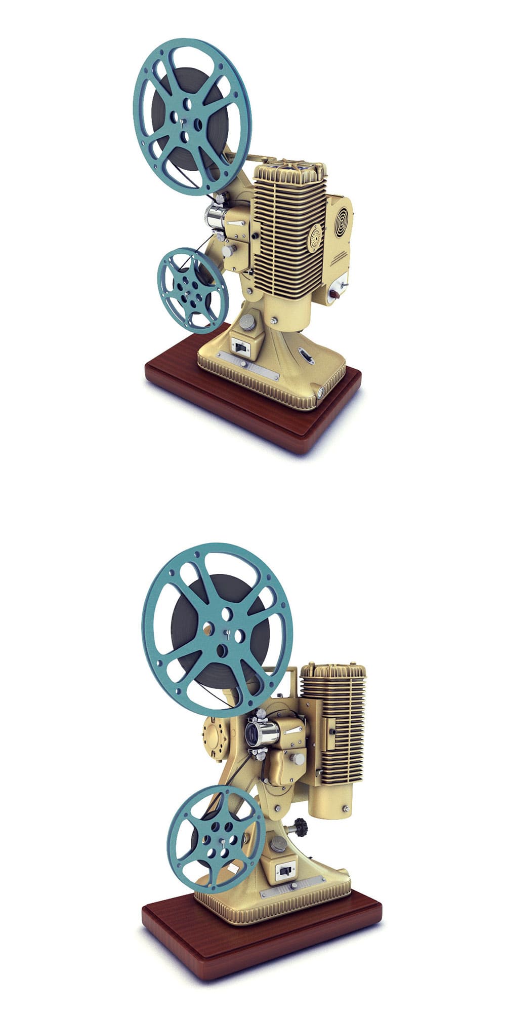 Old 8mm projector vray, picture for pinterest.