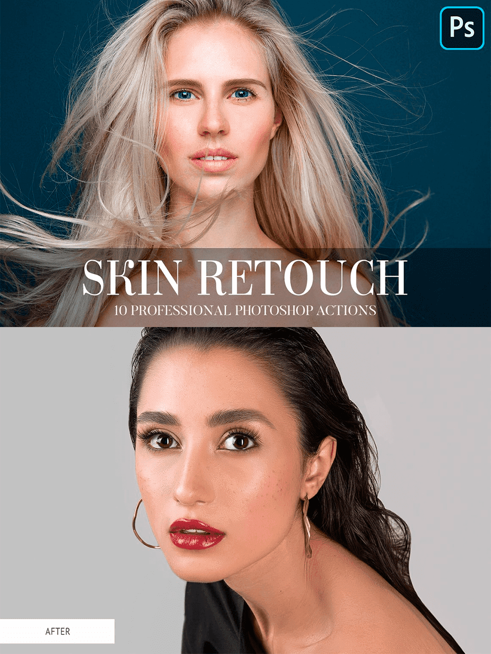 Photoshop actions skin retouch, main picture 1000x1332.