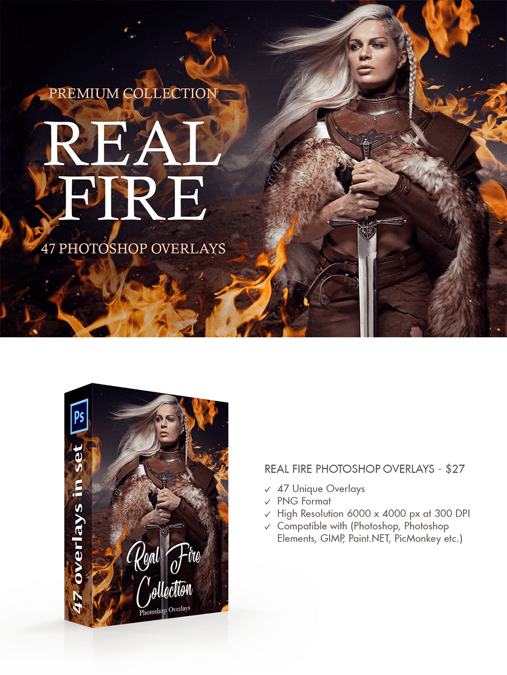 Real fire photoshop overlays, picture for pinterest 1000x1331.