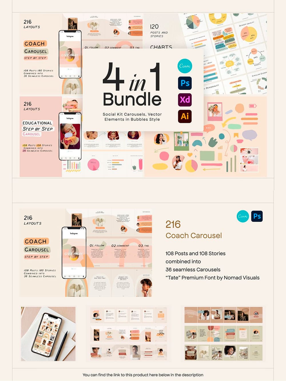 Sale 4in1 bundle social kits, image for pinterest 1000x1334.