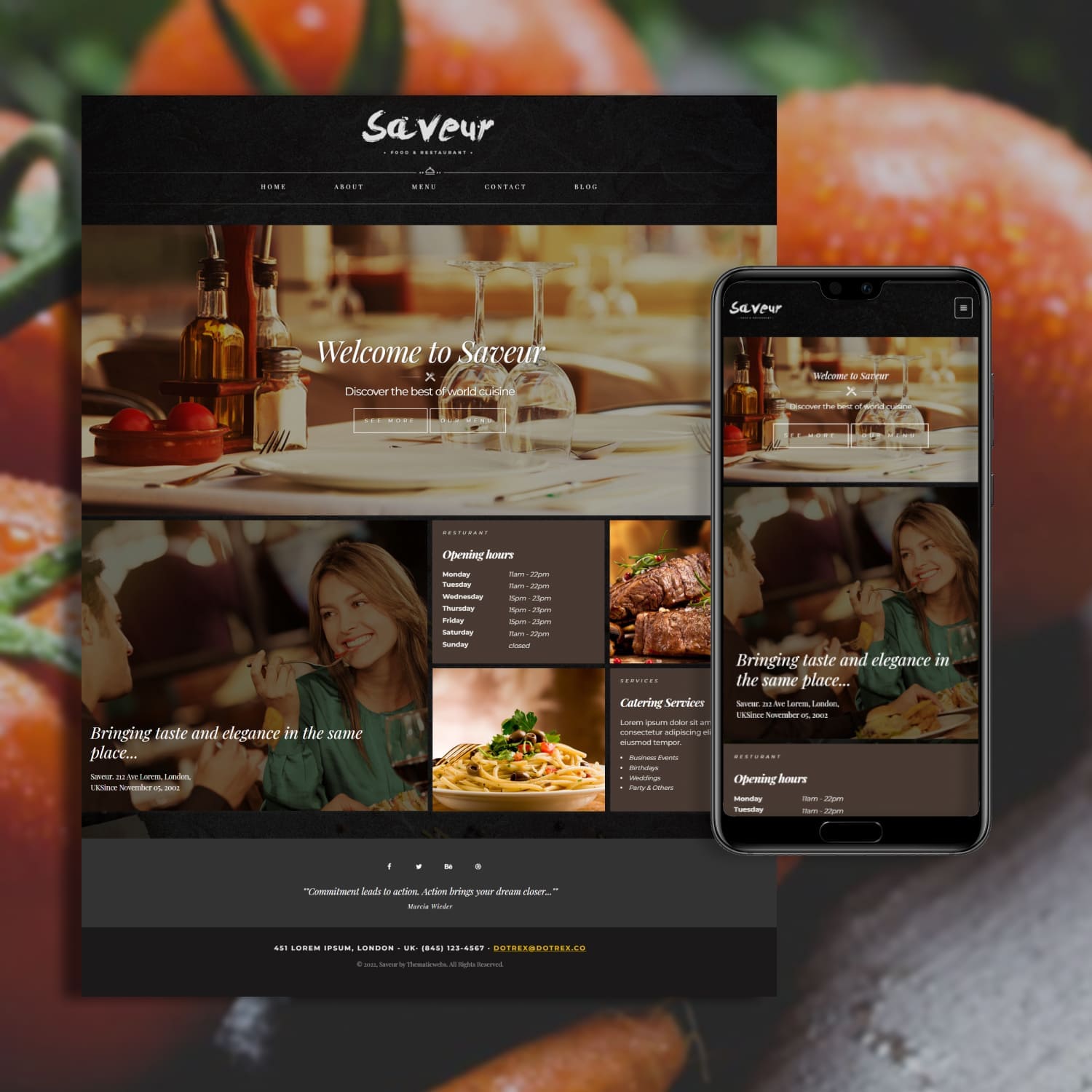 Saveur food restaurant wordpress, second picture 1500x1500.
