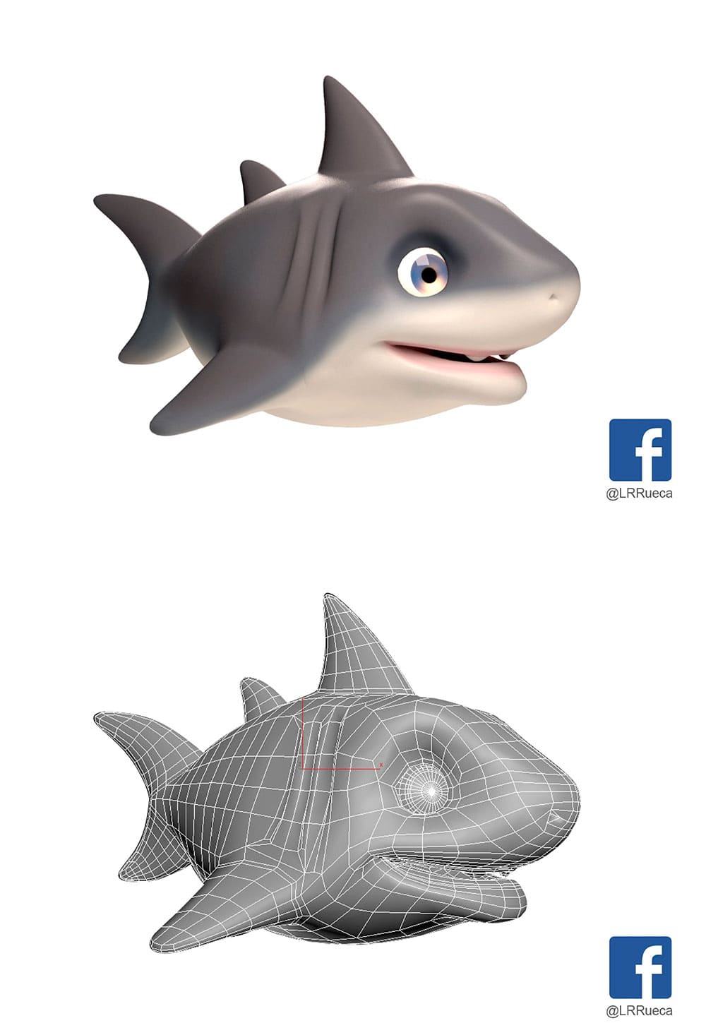 Shark stylized, picture for pinterest.