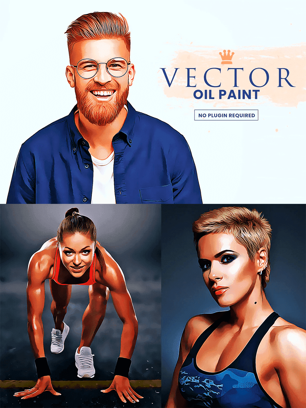 Vector oil painting, picture for pinterest 1000x1333.