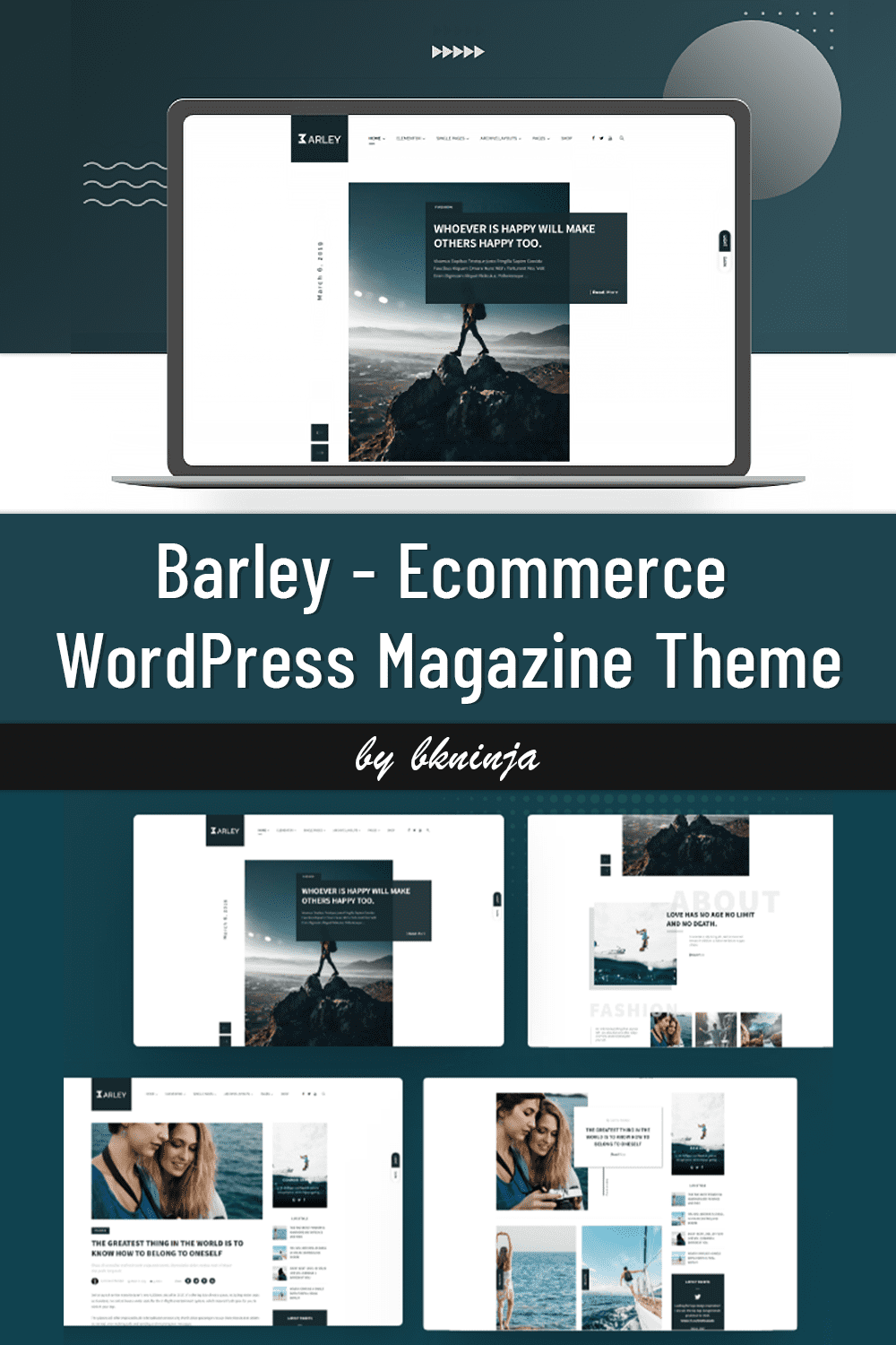 Barley ecommerce wordpress magazine theme, picture for pinterest 1000x1500.