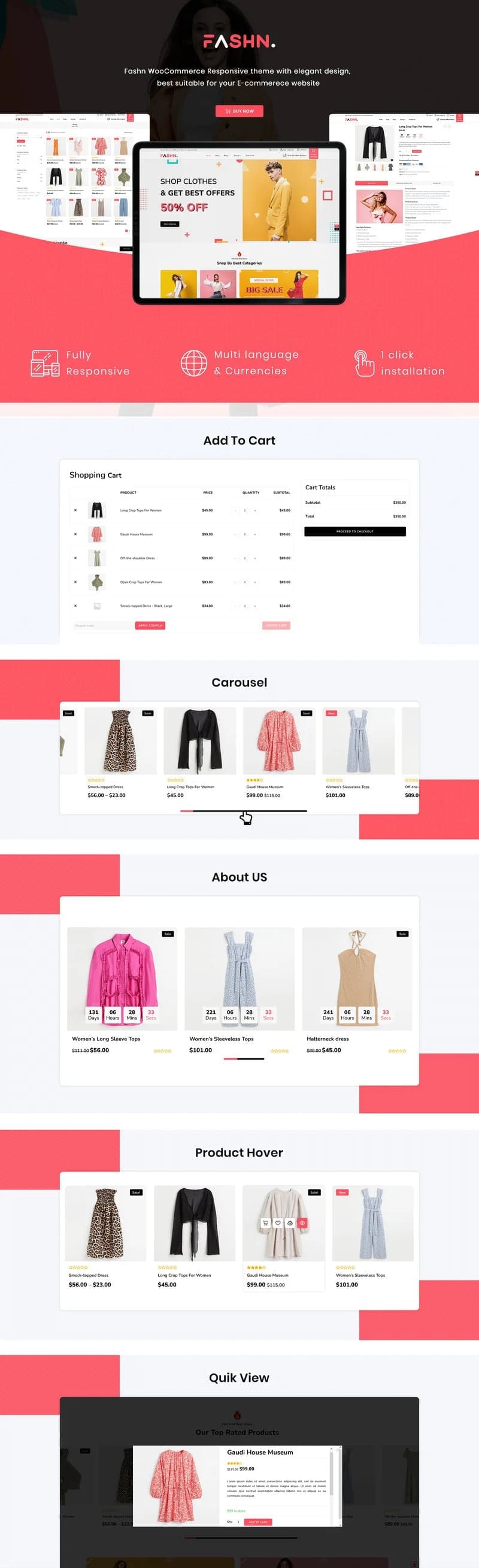 Fashn WooCommerce Responsive theme with elegant design, best suitable for your E-commerece Website.