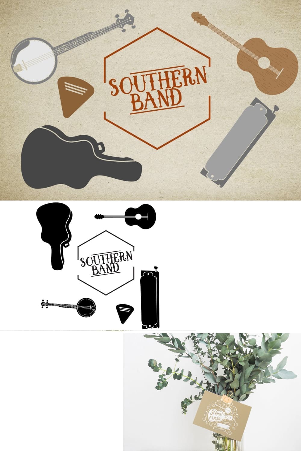 Southern band musical instruments, image for pinterest 1000x1500.