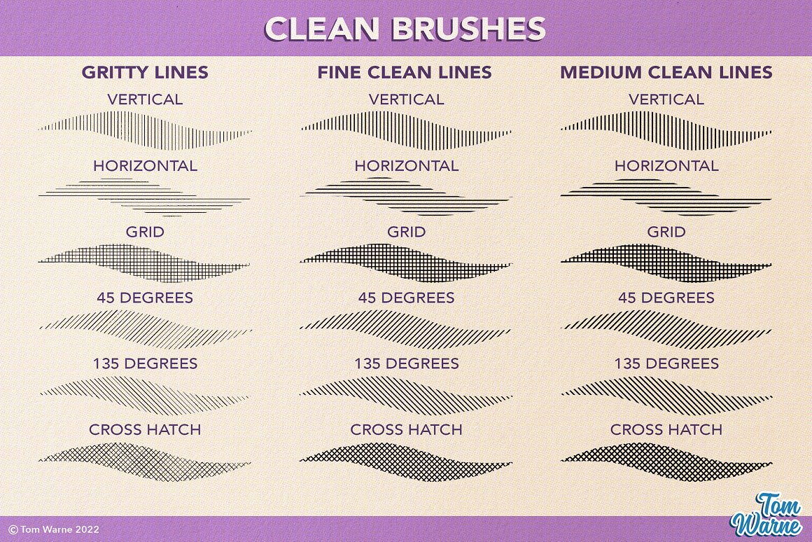 Shading lines affinity clean brush previews.