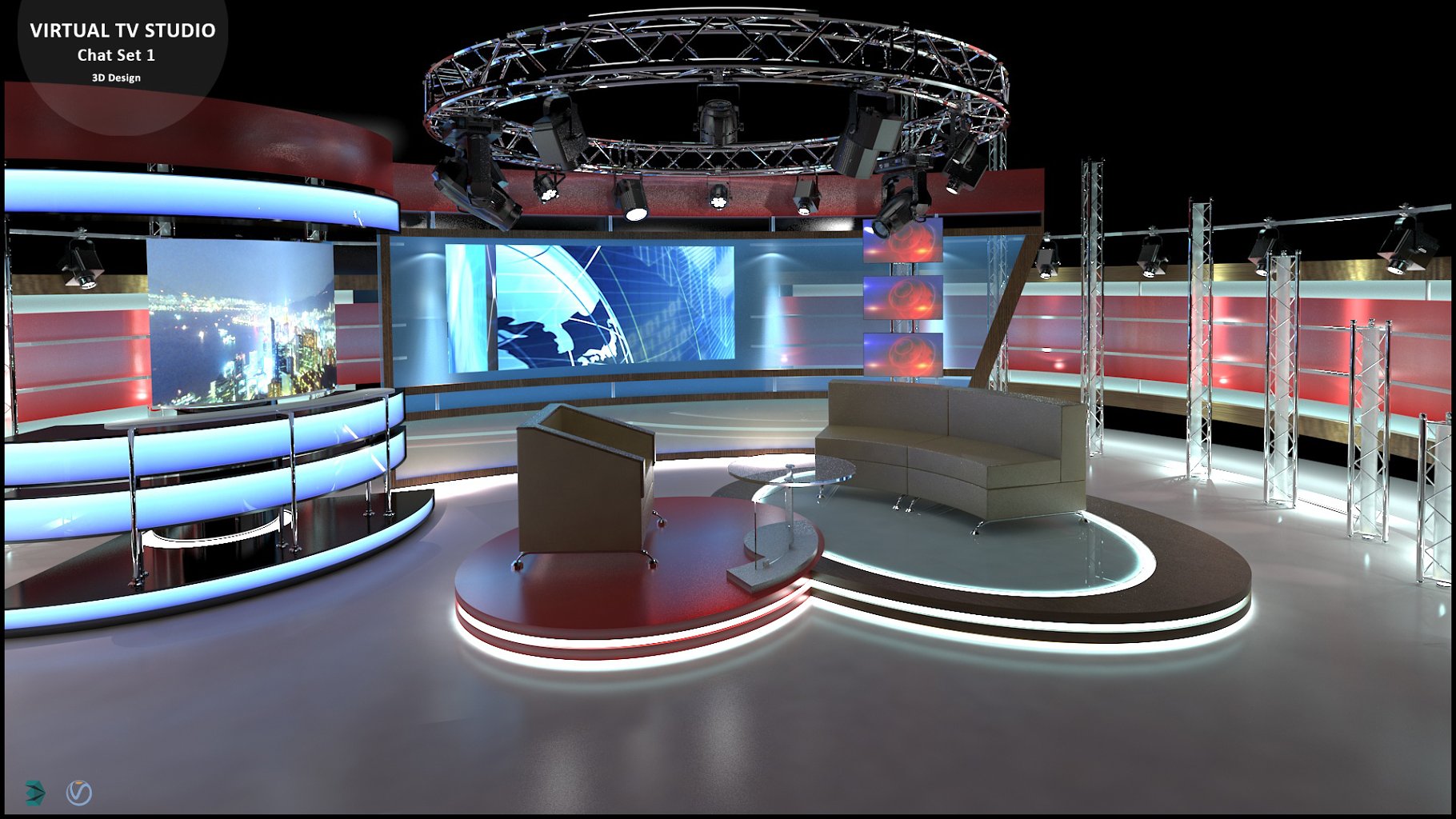 News studio.