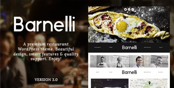 Barnelli - A premium restaurant wordpress theme.