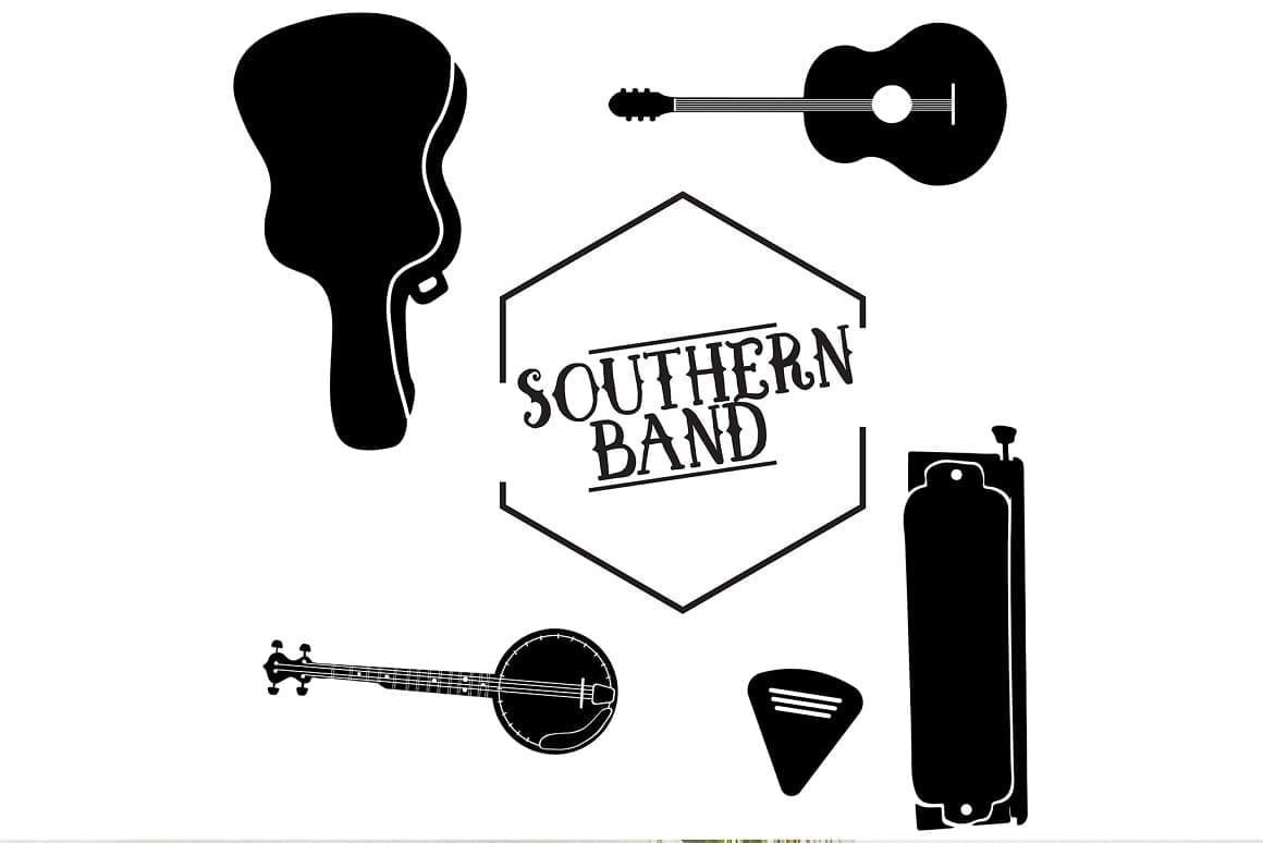 Southern band - black and white logo image.