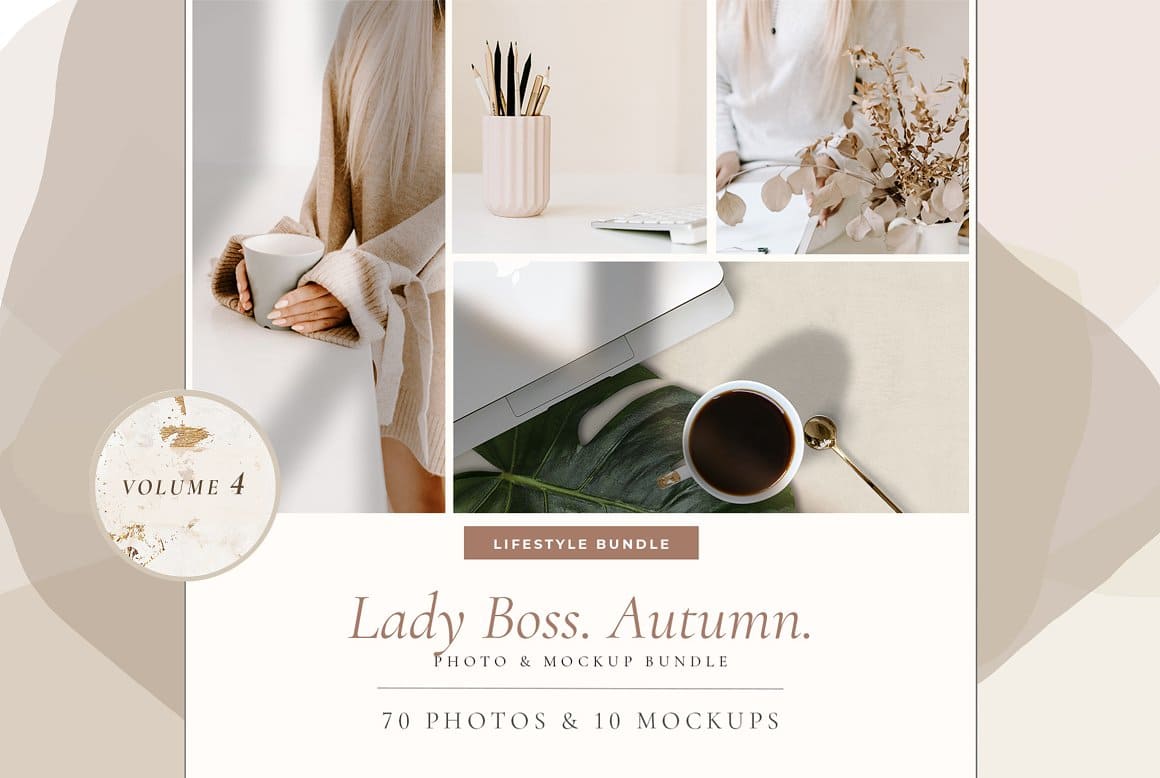 Lady boss autumn collection, photo collage.