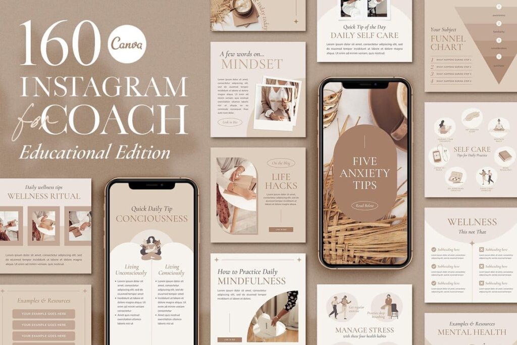 Instagram Coach 4in1 Bundle CANVA – MasterBundles