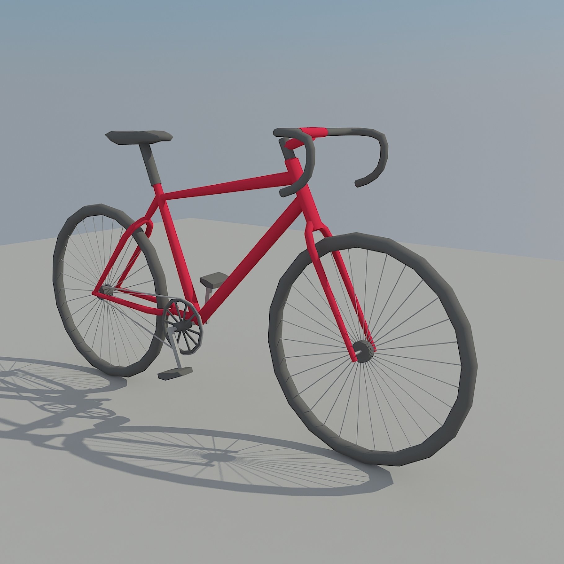 Red bicycle.