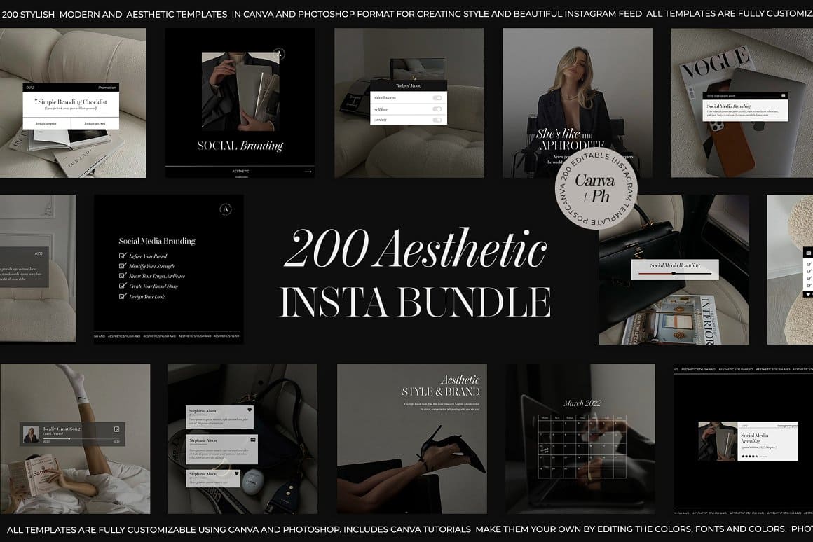 200 Aesthetic Insta bundle.