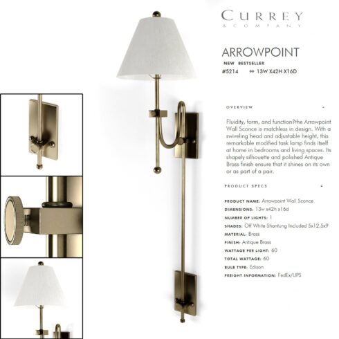 Arrowpoint wall sconce, main picture 1820x1820.