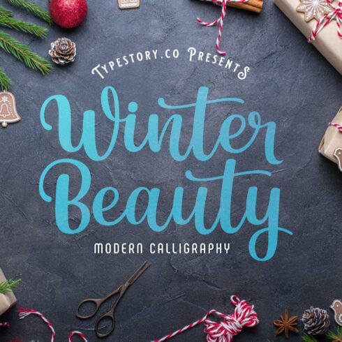 Typestory.co presents “Winter Beauty” modern calligraphy.