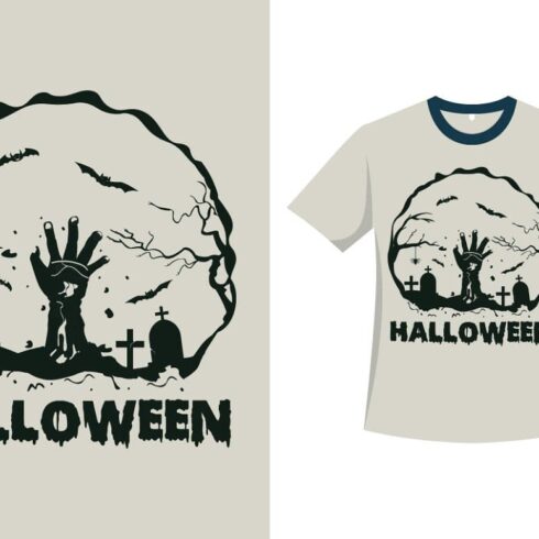 Halloween Silhouette Vintage T-shirt.