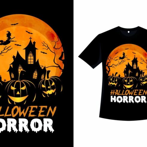 Halloween Vintage T-shirt Vector Design.