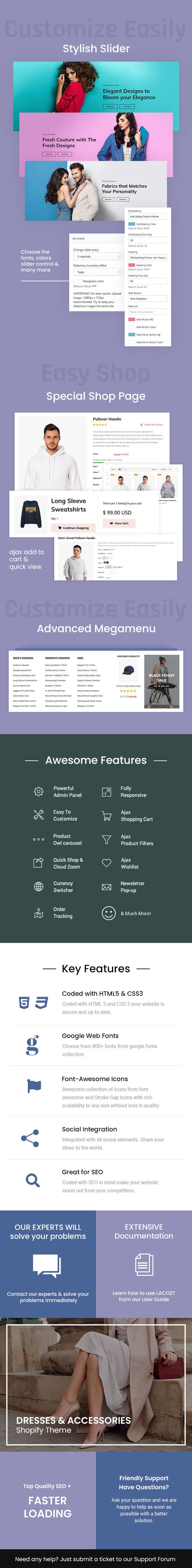Special shop page of Lacozt - Multipurpose Clothing, Fashion Store Shopify Theme.