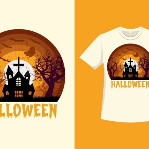 Halloween Vintage T-shirt Vector.