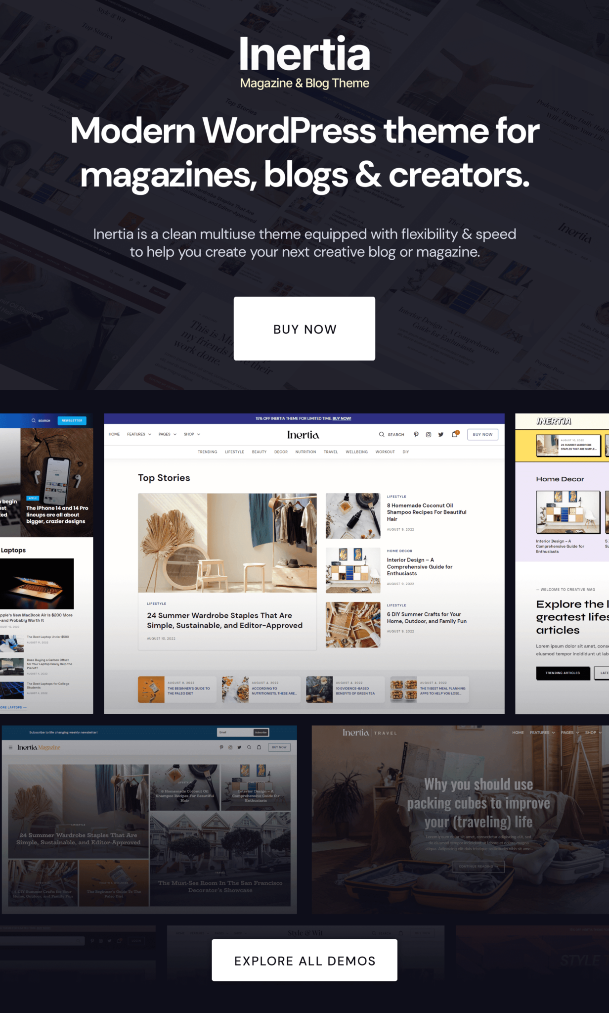 Inertia - Multipurpose Magazine & Blog WordPress Theme – MasterBundles