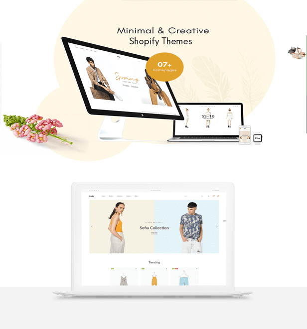 Minimal and creative shopify themes.
