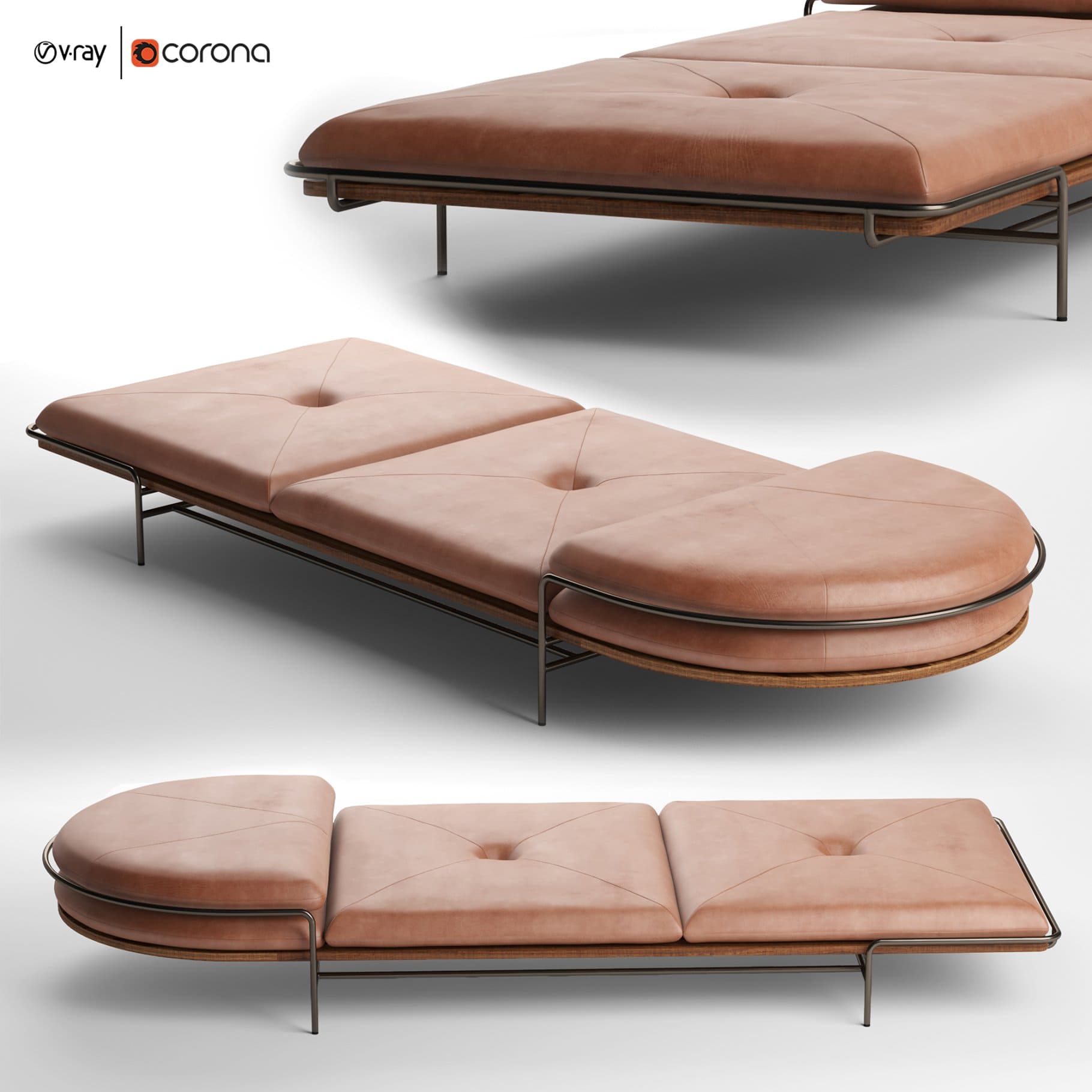 Geometric daybed by bassam fellows, main picture.