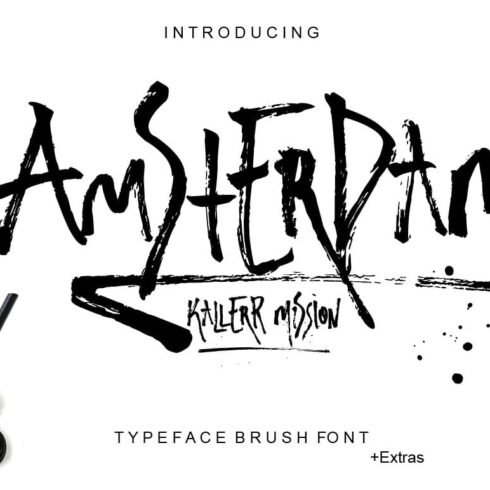Introducing Amsterdam Font on the white background.
