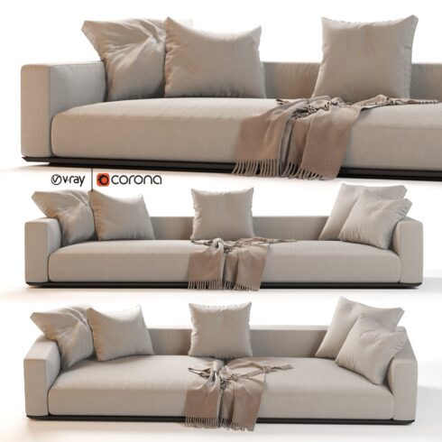 Flexform grandemare sectional sofa, main picture.