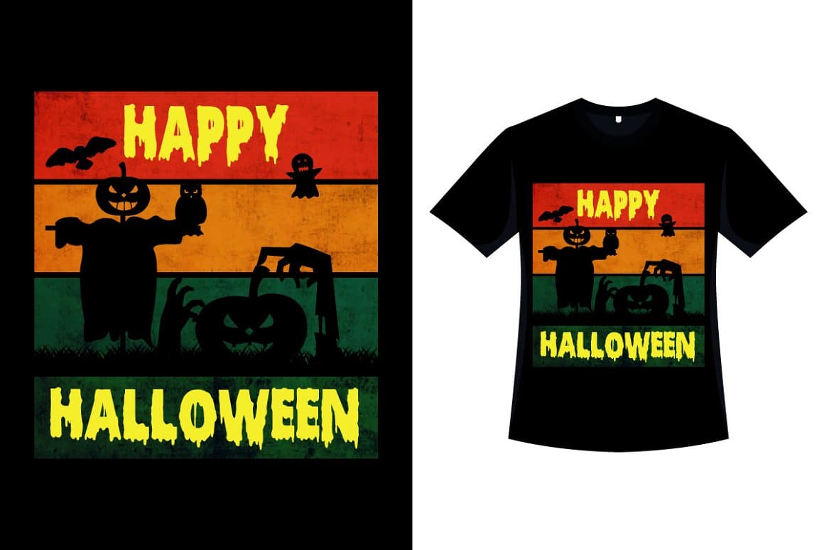 Happy Halloween Vintage T-shirt.