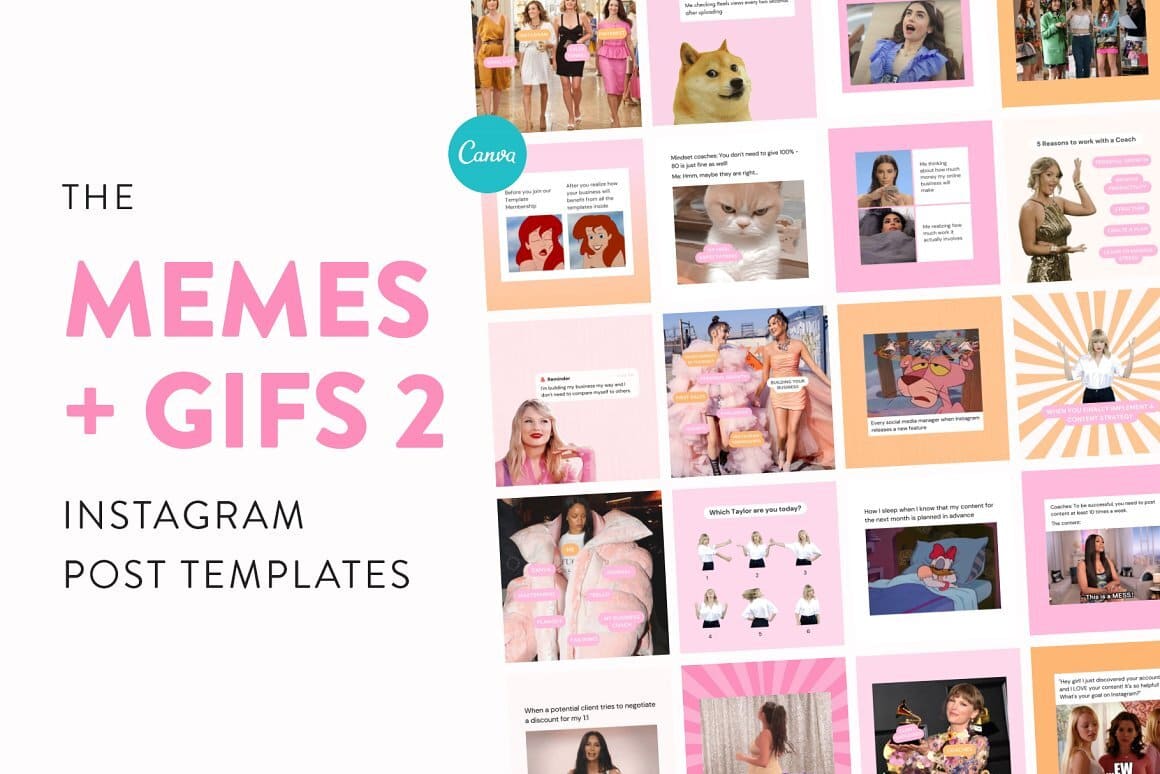 GIF Animation Engagement Pack . Instagram Templates Canva . 