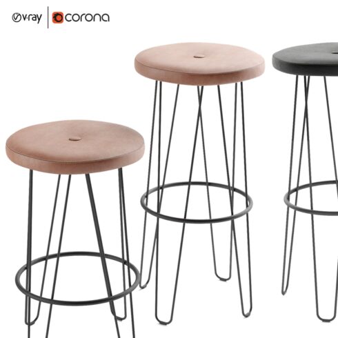 Circus steel barstool by gohlin, main picture.