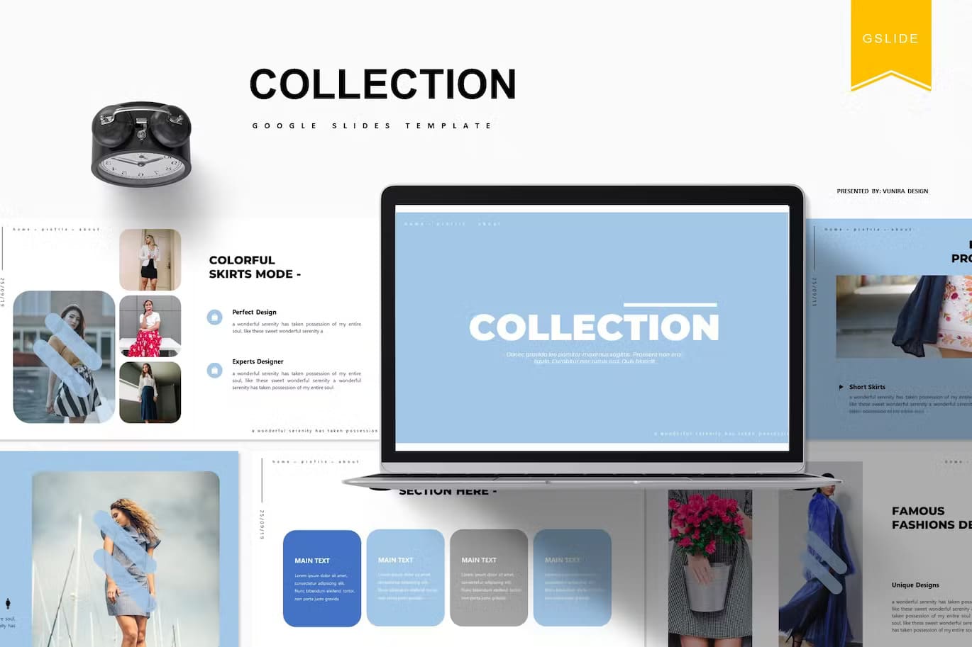 Collection Google slides template.