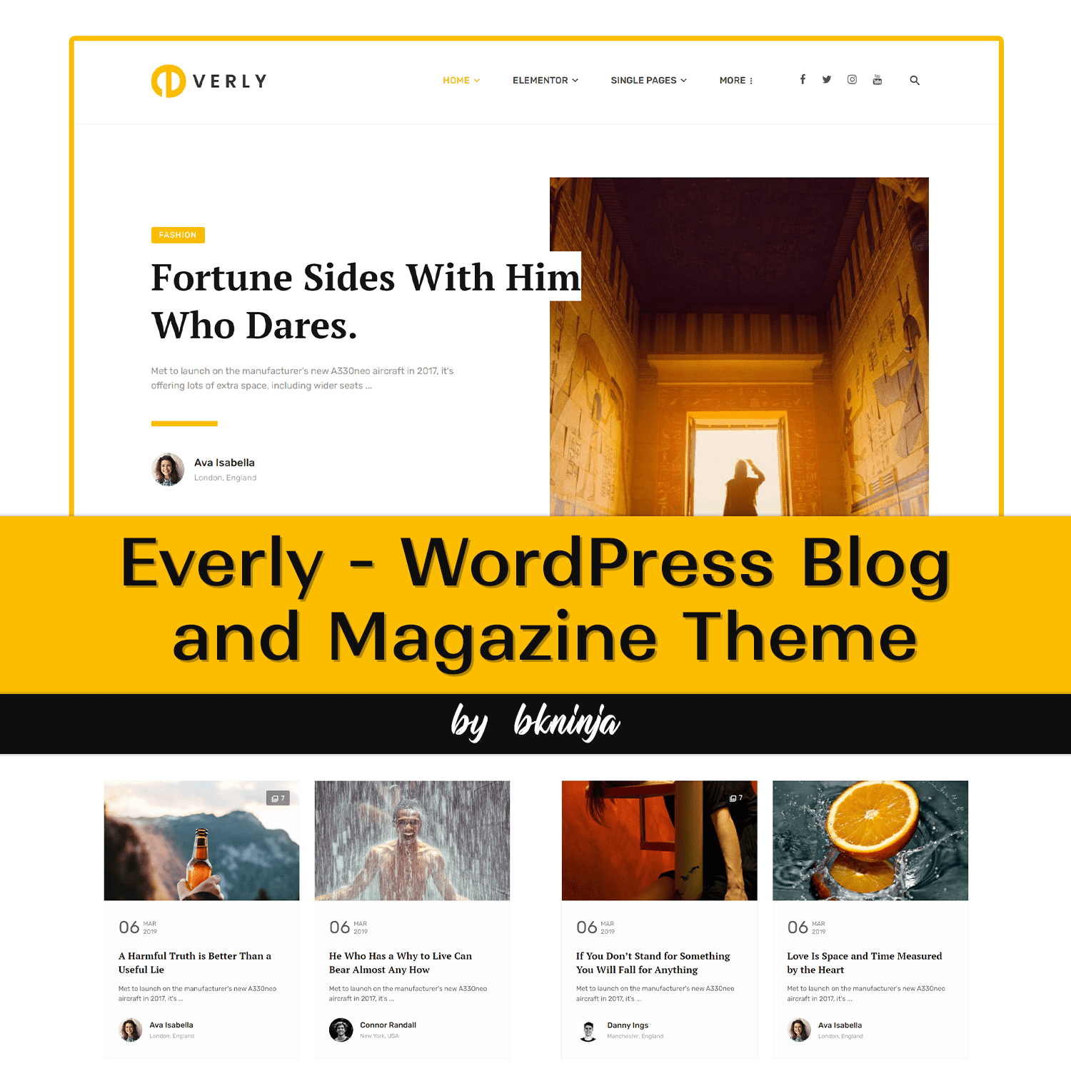 Everly – wordpress blog and magazine theme.