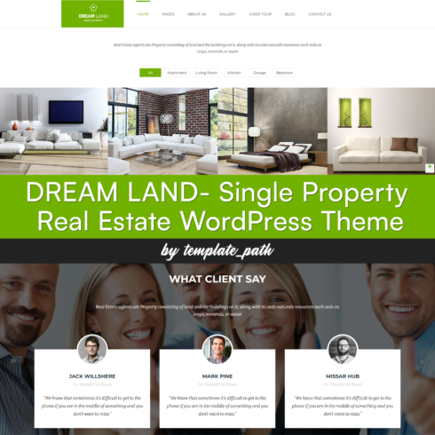 Images with dream land single property real estate wordpress theme.
