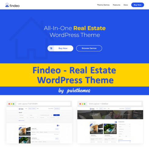 Images with findeo real estate wordpress theme.