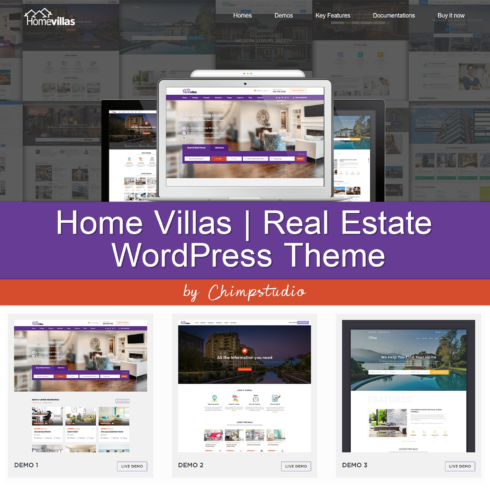Images with home villas real estate wordpress theme.