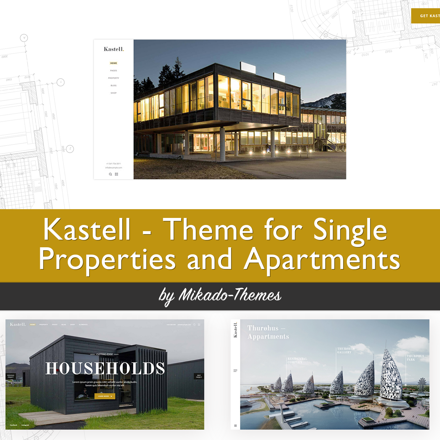 Preview kastell theme for single properties and apartments.