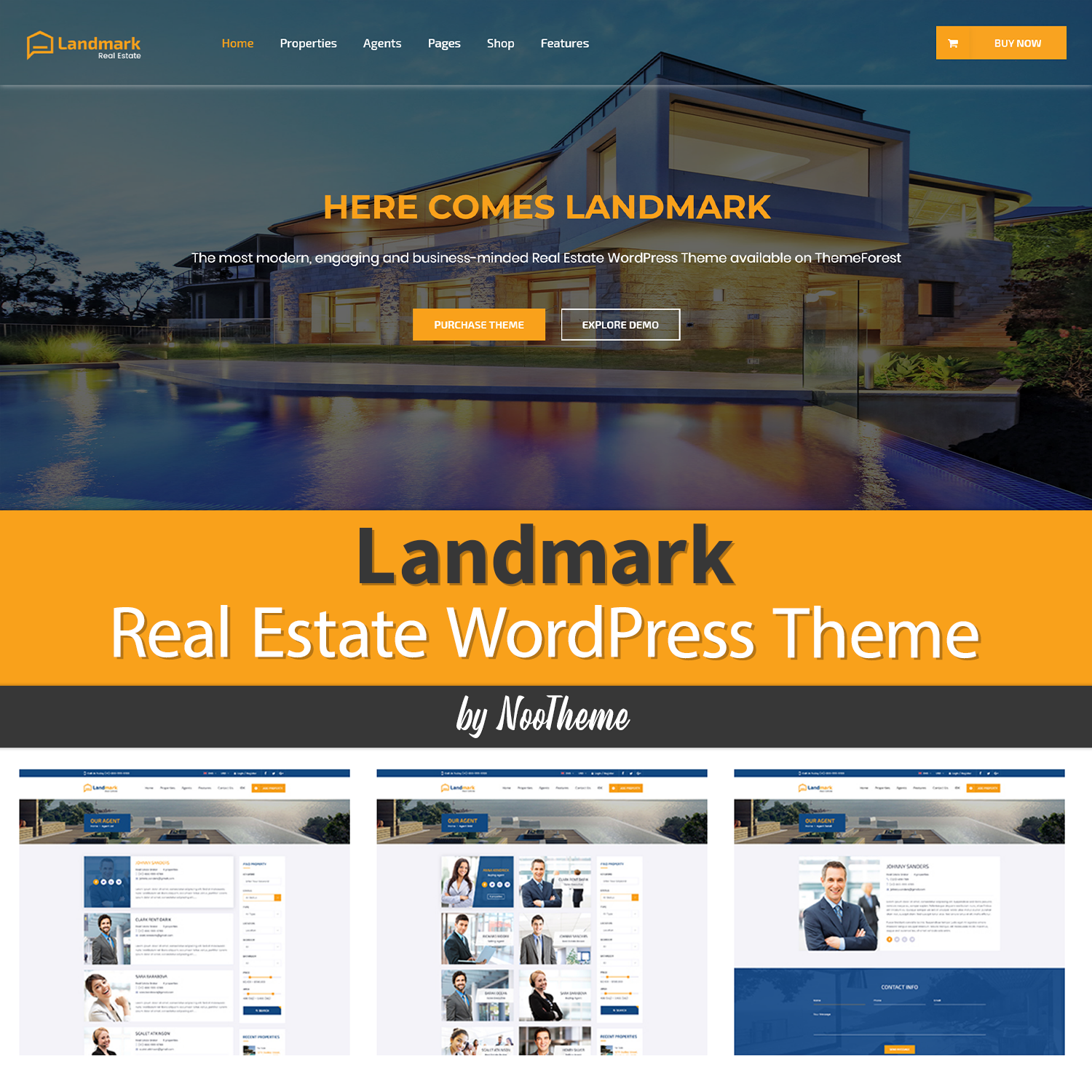 Images with landmark real estate wordpress theme.