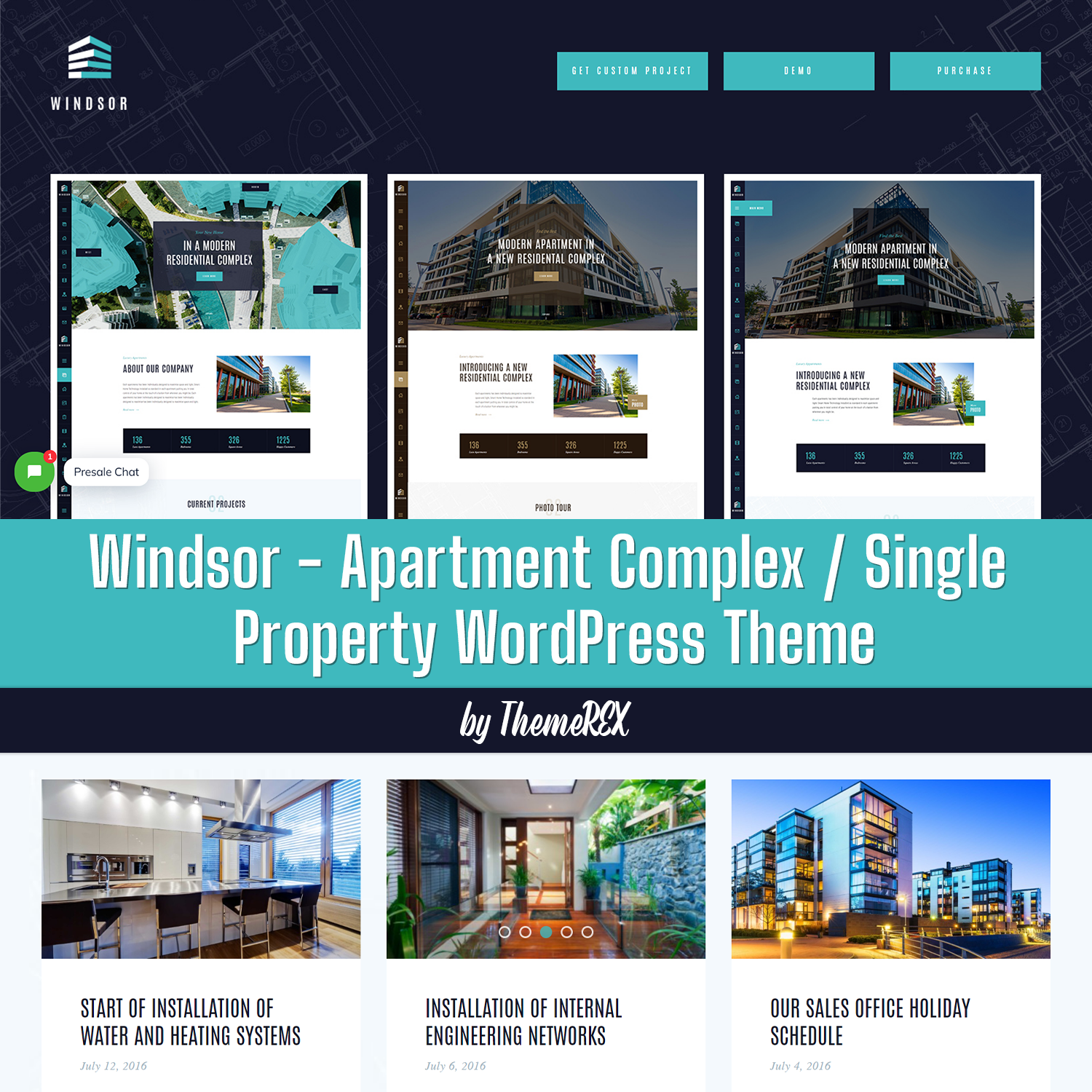 Images with windsor apartment complex single property wordpress theme.