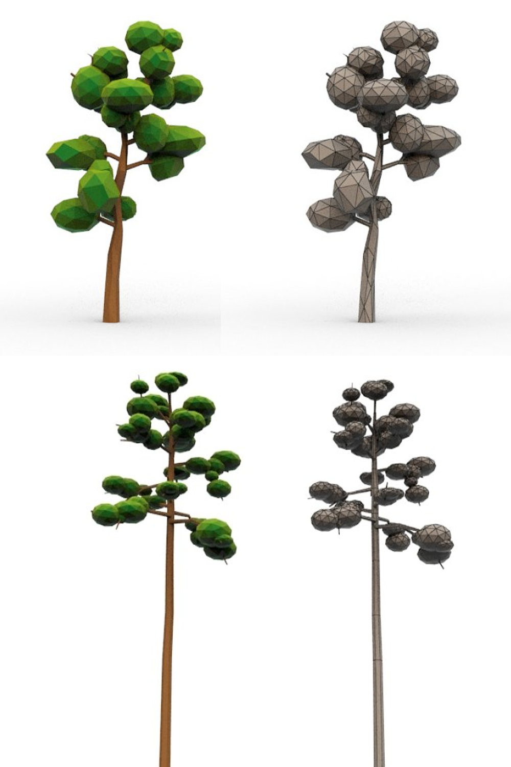 Illustrations preview low poly cartoon tree of pinterest.