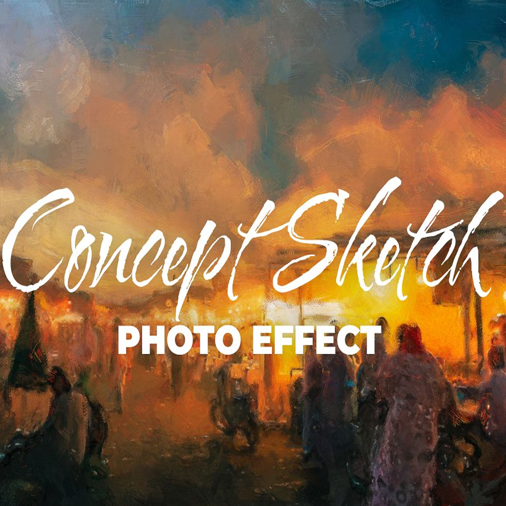 Images with concept sketch photo effect.