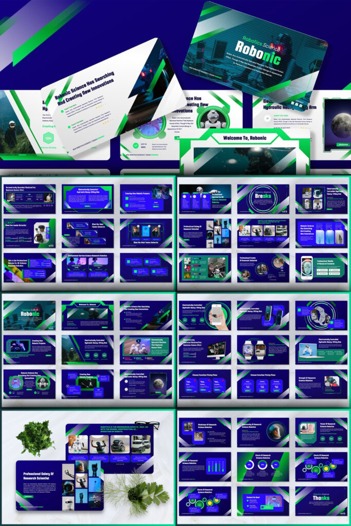 Robonic - Robotics Powerpoint – MasterBundles