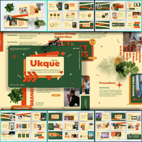Images preview ukque vintage brand powerpoint.